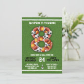 Sportveranstaltungen 8. Geburtstagsfeier Einladung (Stehend Vorderseite)