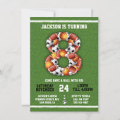 Sportveranstaltungen 8. Geburtstagsfeier Einladung (Vorderseite)