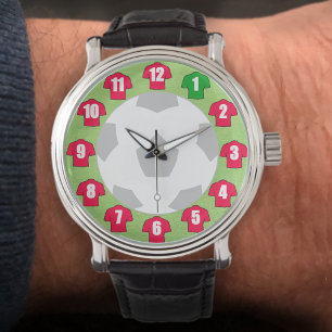 Sportverein, der in roten Trikots spielt Armbanduhr