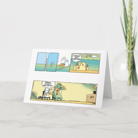 Sportverletzter Cartoon wird bald gut Karte (Vorderseite)