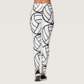 Sportvolleyball-Muster Leggings (Rückseite)