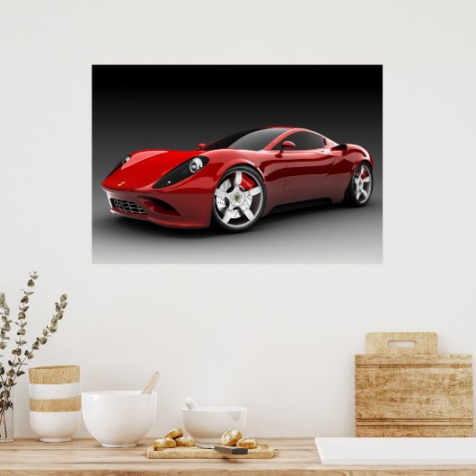 Sportwagen 40 poster (Küche)