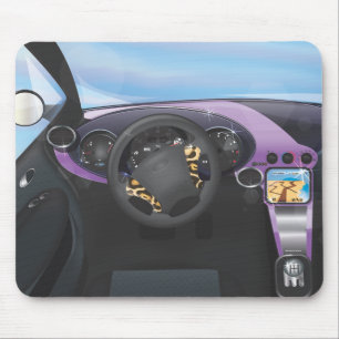 Sportwagen-Armaturenbrett Mousepad