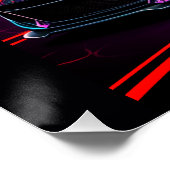 Sportwagen auf Graffiti Poster (Ecke)