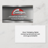 Sportwagen | Auto-Logo | Metallischer Hintergrund Visitenkarte (Vorne/Hinten)
