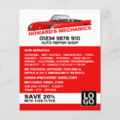 Sportwagen, Auto Mechanik & Reparaturen Werbung Flyer (Vorne)