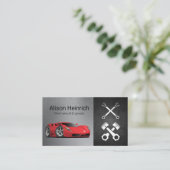 Sportwagen | Auto Shop | Pistolen Wrenches Visitenkarte (Stehend Vorderseite)