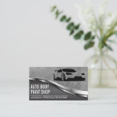 Sportwagen | AUTO | Stahlplatte Visitenkarte (Stehend Vorderseite)