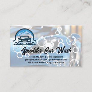 Sportwagen   Auto-Wasch-Reinigungsdetailing Visitenkarte