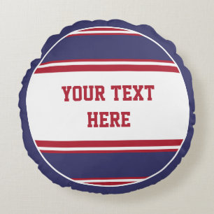 Sportwagen Button USA / England + Ihr Text Rundes Kissen