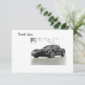 Sportwagen Dankeschön Karte (Stehend Vorderseite)