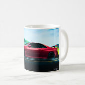 Sportwagen der 2000er Jahre auf der weißen Tasse (VorderseiteRechts)