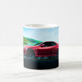 Sportwagen der 2000er Jahre auf der weißen Tasse (Mittel)