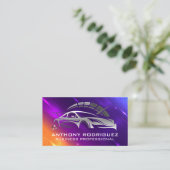 Sportwagen | Digitaler Hintergrund Visitenkarte (Stehend Vorderseite)