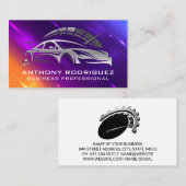 Sportwagen | Digitaler Hintergrund Visitenkarte (Vorne/Hinten)