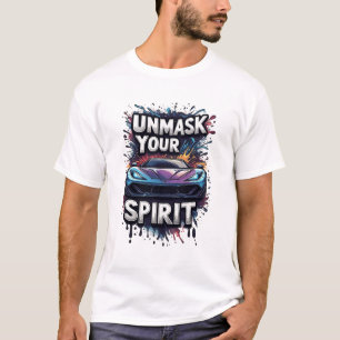 Sportwagen Entfessle deinen Geist Graffiti-Kunst T-Shirt