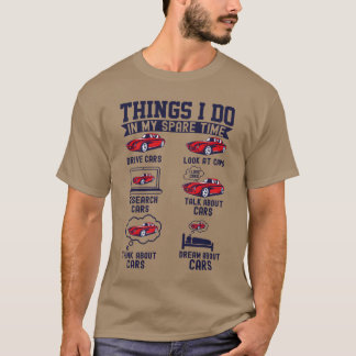 Sportwagen-Enthusiast Freizeitaktivitäten Familie  T-Shirt