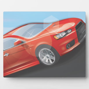Sportwagen Fotoplatte
