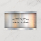 Sportwagen | Gold Metallic-Auto-Logo Visitenkarte (Rückseite)