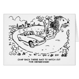 Sportwagen im Grünen mit Igel