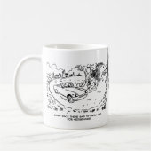 Sportwagen im Grünen mit Igel Kaffeetasse (Links)