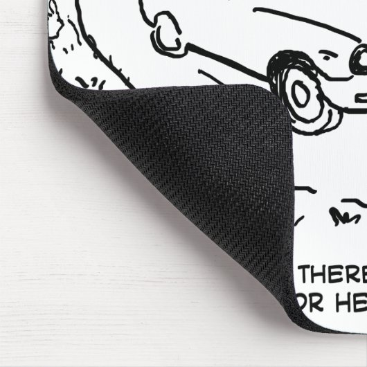 Sportwagen im Grünen mit Igel Mousepad (Ecke)