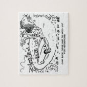 Sportwagen im Grünen mit Igel Puzzle (Vertikal)