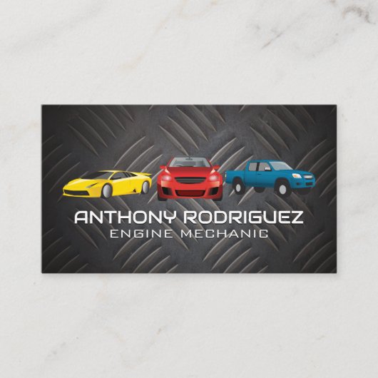 Sportwagen | Lastkraftwagen | Mechanische Dienste Visitenkarte (Vorderseite)