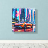 Sportwagen Leinwanddruck (Insitu (Holzboden))