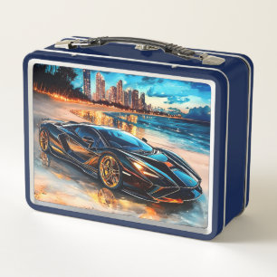 Sportwagen-Lunchbox Metall Brotdose