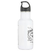 Sportwagen mit Igel St Edelstahlflasche (Rückseite)