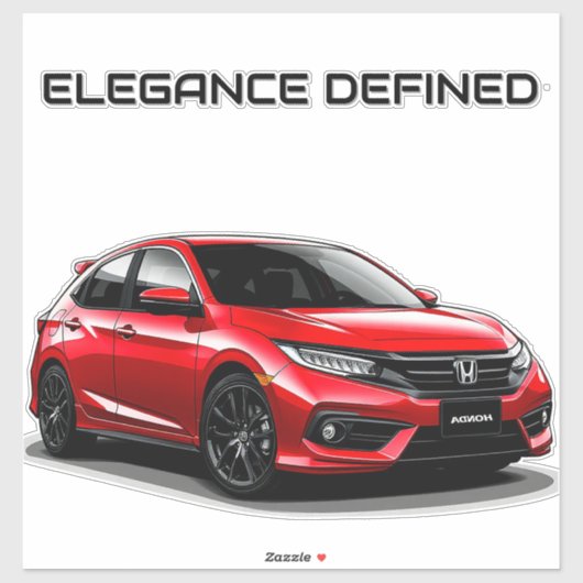 Sportwagen mit lebhafter Farbe Aufkleber (Blatt)