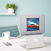 Sportwagen mit modernem Design Aufkleber (Laptop auf Schreibtisch)