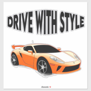 Sportwagen mit schlankem Design und moderner Ästhe Aufkleber