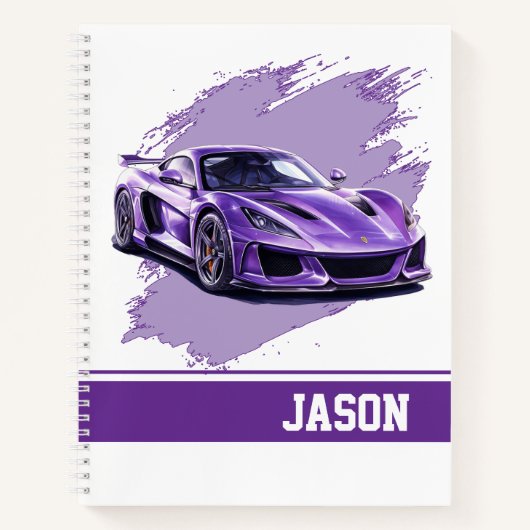 Sportwagen Notizbuch (Vorderseite)
