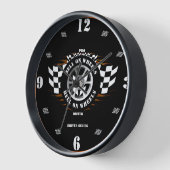 Sportwagen Racing Checkered Flag Pro Driver Garage Uhr (Winkel)