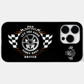 Sportwagen Racing Checkered Flags Wheel Burnout Case-Mate iPhone Hülle (Rückseite (Horizontal))