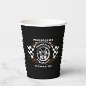 Sportwagen Racing Party Feierlichkeiten Fun Suppli Pappbecher (Rückseite)