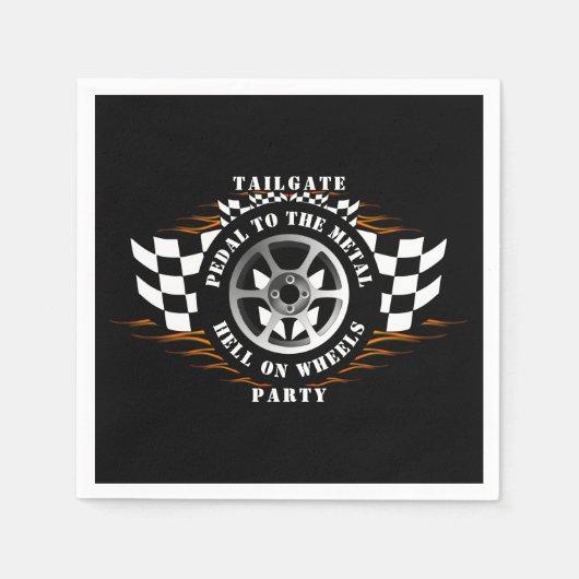 Sportwagen Racing Tailgate Party Race Day Supplies Serviette (Vorderseite)