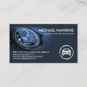 Sportwagen Scheinwerfer Vignette Auto Auto Detaili Visitenkarte (Vorderseite)