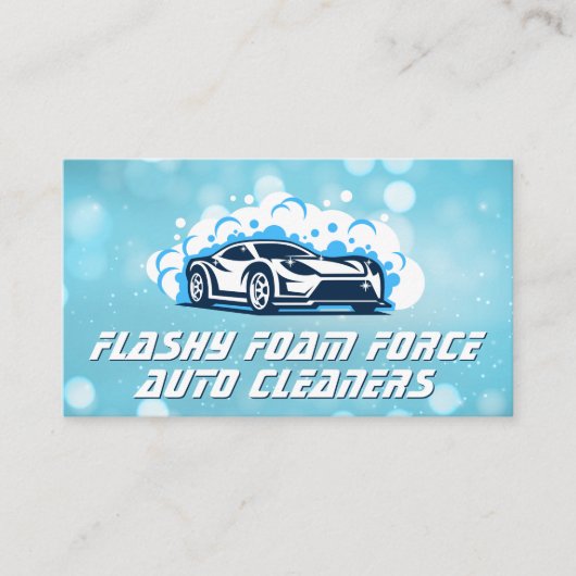 Sportwagen | Seifenblasen | AUTO Visitenkarte (Vorderseite)