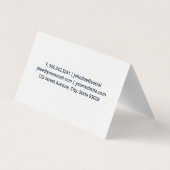 Sportwagen | Seifenblasen Visitenkarten (Rückseite)