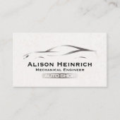 Sportwagen und Kolben | Mechanische Visitenkarte (Vorderseite)