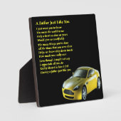 Sportwagen Vater Gedicht Plaque Fotoplatte (Vorderseite)