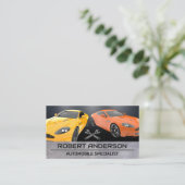 Sportwagen | Wrench Logo Visitenkarte (Stehend Vorderseite)