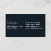 Sportwagengeschäft Visitenkarte (Rückseite)