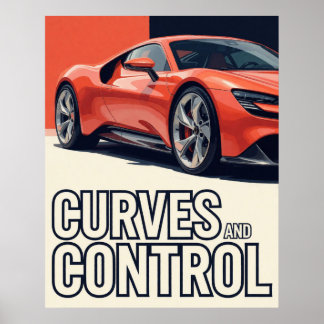 🧡 Sportwagenkurven und -steuerung Poster