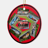 Sportwagenrennen Keramik Ornament (Links)