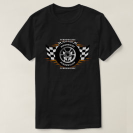 Sportwagenrennen Persönliche Anpassung der Checker T-Shirt