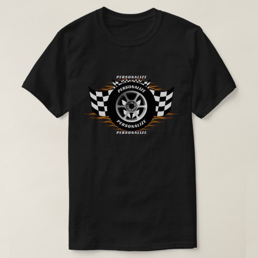 Sportwagenrennen Persönliche Anpassung der Checker T-Shirt (Design vorne)